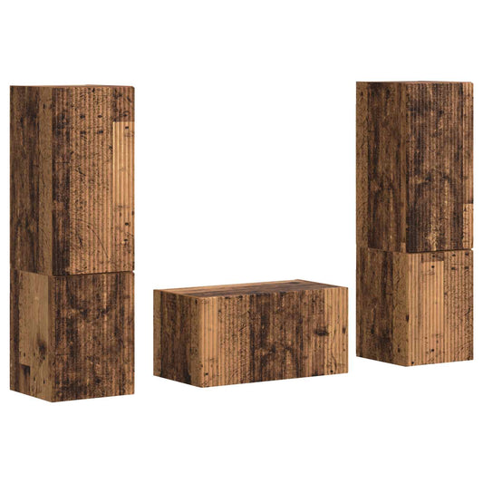 TV Cabinet Set 5 pcs Old Wood Engineered Wood TV Cabinet Set 5 pcs Old Wood Engineered Wood