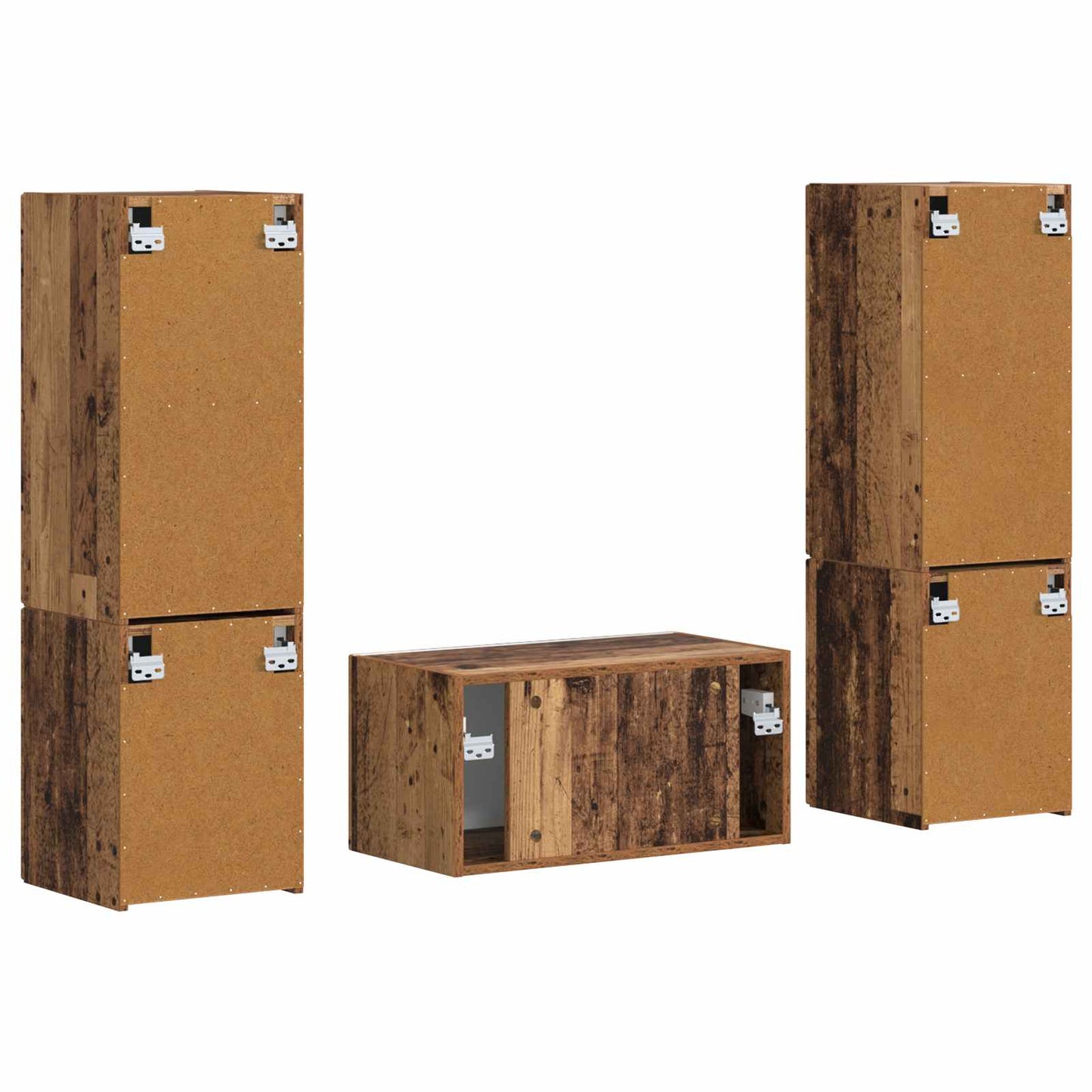 TV Cabinet Set 5 pcs Old Wood Engineered Wood