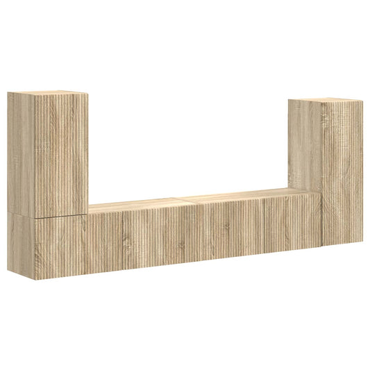 TV Cabinet Set 4 pcs Sonoma Oak Engineered Wood TV Cabinet Set 4 pcs Sonoma Oak Engineered Wood