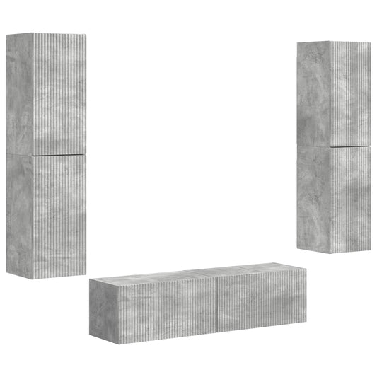 TV Cabinet Set 6 pcs Concrete Grey Engineered Wood TV Cabinet Set 6 pcs Concrete Grey Engineered Wood