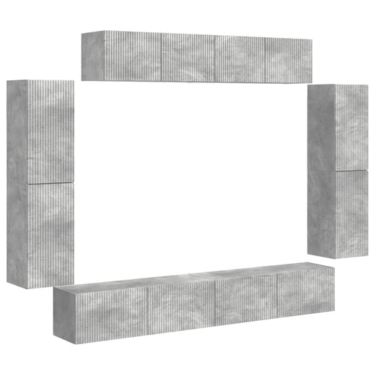 TV Cabinet 8 pcs Concrete Grey TV Cabinet 8 pcs Concrete Grey