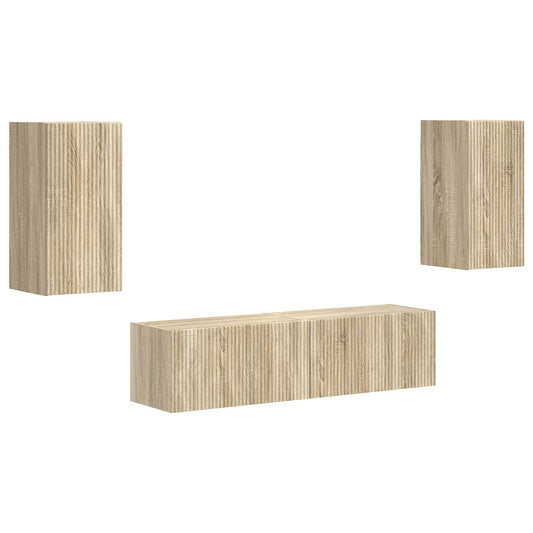 TV Cabinet Set 4 pcs Sonoma Oak Engineered Wood TV Cabinet Set 4 pcs Sonoma Oak Engineered Wood