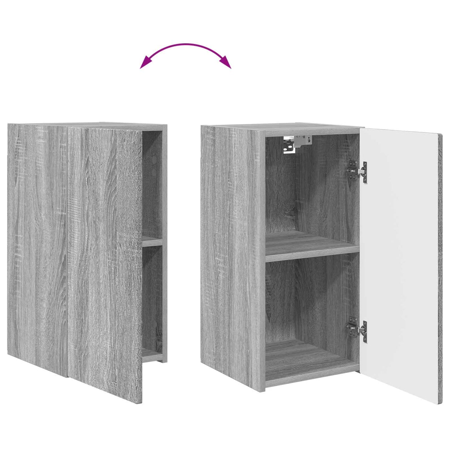 TV Cabinet Set 4 pcs Grey Sonoma Engineered Wood