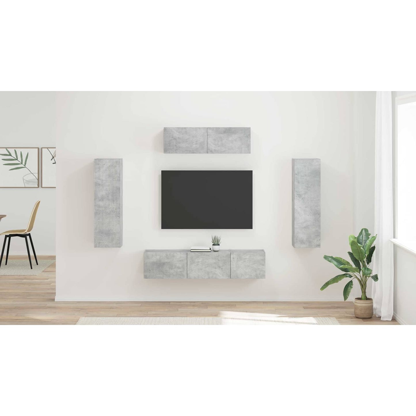 TV Cabinet 5 pcs Concrete Grey