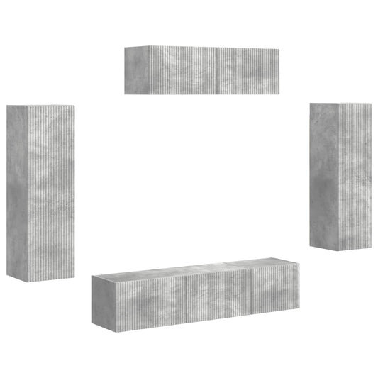 TV Cabinet 5 pcs Concrete Grey TV Cabinet 5 pcs Concrete Grey