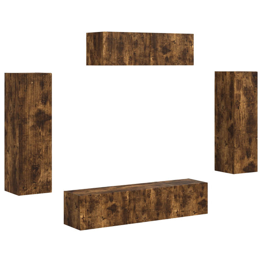 TV Cabinet 5 pcs Smoked Oak TV Cabinet 5 pcs Smoked Oak