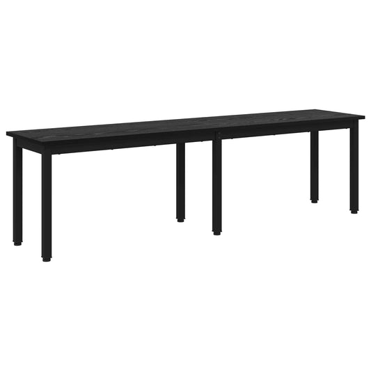 Bench Black Oak 160 x 35 x 45 cm Engineered Wood Bench Black Oak 160 x 35 x 45 cm Engineered Wood