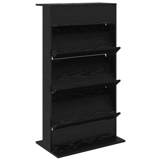 Magazine Rack Black Oak 70 x 41 x 126 cm Engineered Wood Magazine Rack Black Oak 70 x 41 x 126 cm Engineered Wood