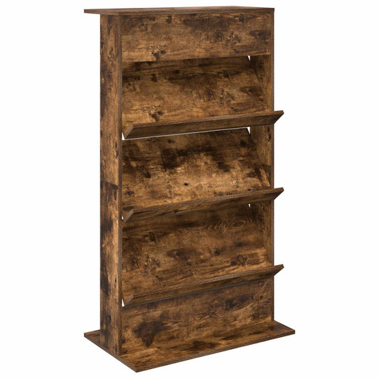 Magazine Rack Smoked Oak 70 x 41 x 126 cm Engineered Wood Magazine Rack Smoked Oak 70 x 41 x 126 cm Engineered Wood