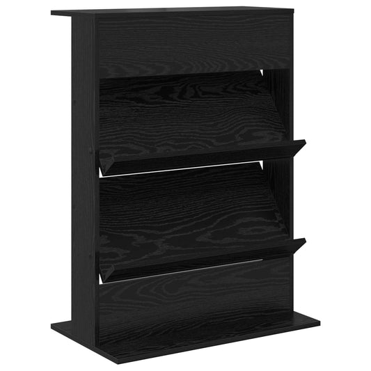 Magazine Rack Black Oak 70 x 41 x 96 cm Engineered Wood Magazine Rack Black Oak 70 x 41 x 96 cm Engineered Wood