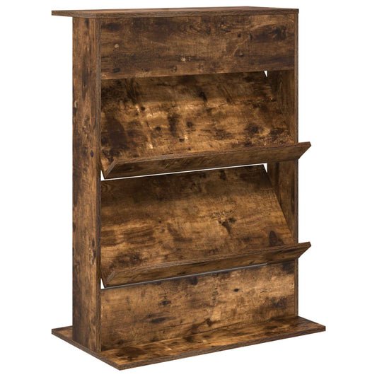 Magazine Rack Smoked Oak 70 x 41 x 96 cm Engineered Wood Magazine Rack Smoked Oak 70 x 41 x 96 cm Engineered Wood
