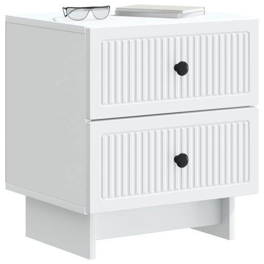 Bedside Cabinet 2 pcs White 43 x 34.5 x 47.5 cm Engineered Wood Bedside Cabinet 2 pcs White 43 x 34.5 x 47.5 cm Engineered Wood