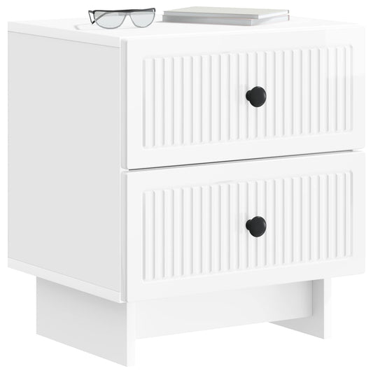 Bedside Cabinet High Gloss White 43 x 34.5 x 47.5 cm Bedside Cabinet High Gloss White 43 x 34.5 x 47.5 cm