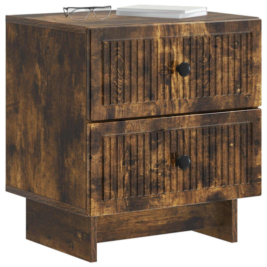 Bedside Cabinet Smoked Oak 43 x 34.5 x 47.5 cm Engineered Wood Bedside Cabinet Smoked Oak 43 x 34.5 x 47.5 cm Engineered Wood
