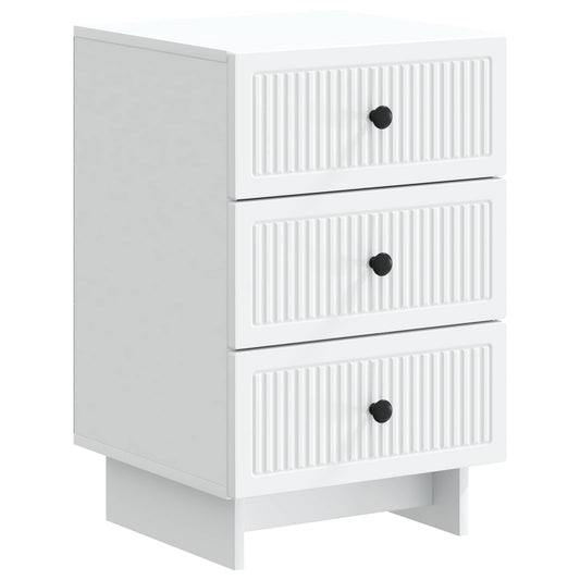 Bedside Cabinet White 43 x 41 x 66.5 cm Engineered Wood Bedside Cabinet White 43 x 41 x 66.5 cm Engineered Wood