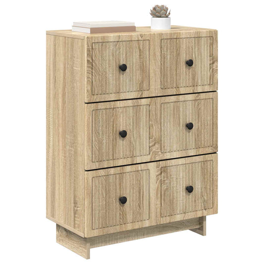 Drawer Cabinet Sonoma Oak 66 x 34.5 x 90 cm Engineered Wood Drawer Cabinet Sonoma Oak 66 x 34.5 x 90 cm Engineered Wood
