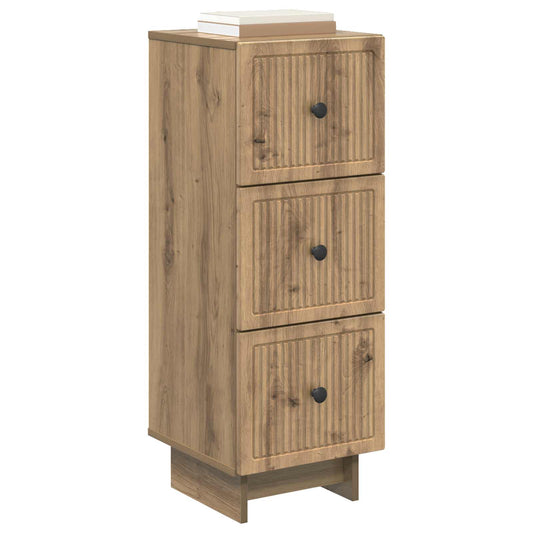 Drawer Cabinet Artisan Oak 33 x 34.5 x 90 cm Engineered Wood Drawer Cabinet Artisan Oak 33 x 34.5 x 90 cm Engineered Wood