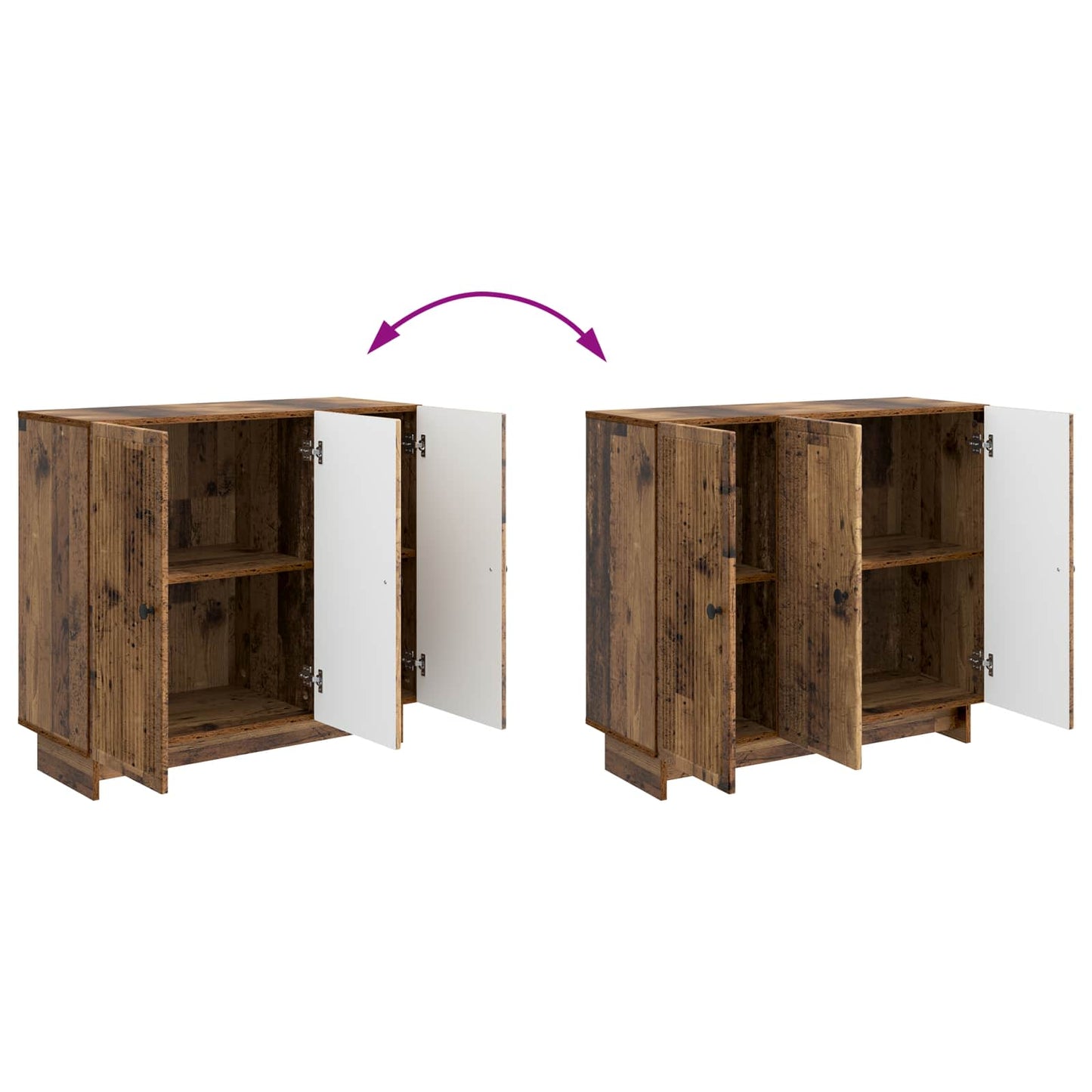 Sideboard Old Wood 89 x 34.5 x 80 cm Engineered Wood