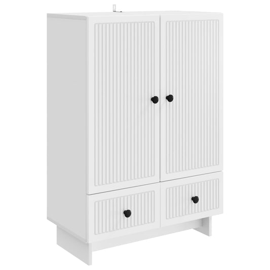 Sideboard White 66 x 34.5 x 95 cm Engineered Wood Sideboard White 66 x 34.5 x 95 cm Engineered Wood