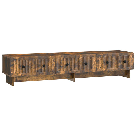 TV Cabinet Smoked Oak 147 x 34.5 x 30 cm Engineered Wood TV Cabinet Smoked Oak 147 x 34.5 x 30 cm Engineered Wood