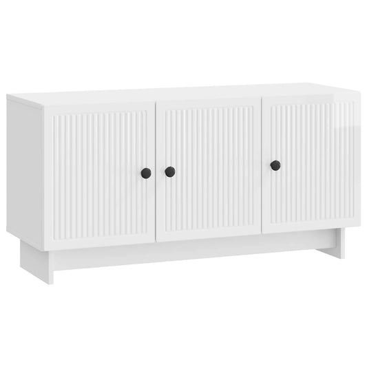 TV Cabinet High Gloss White 99 x 34.5 x 50 cm Engineered Wood TV Cabinet High Gloss White 99 x 34.5 x 50 cm Engineered Wood