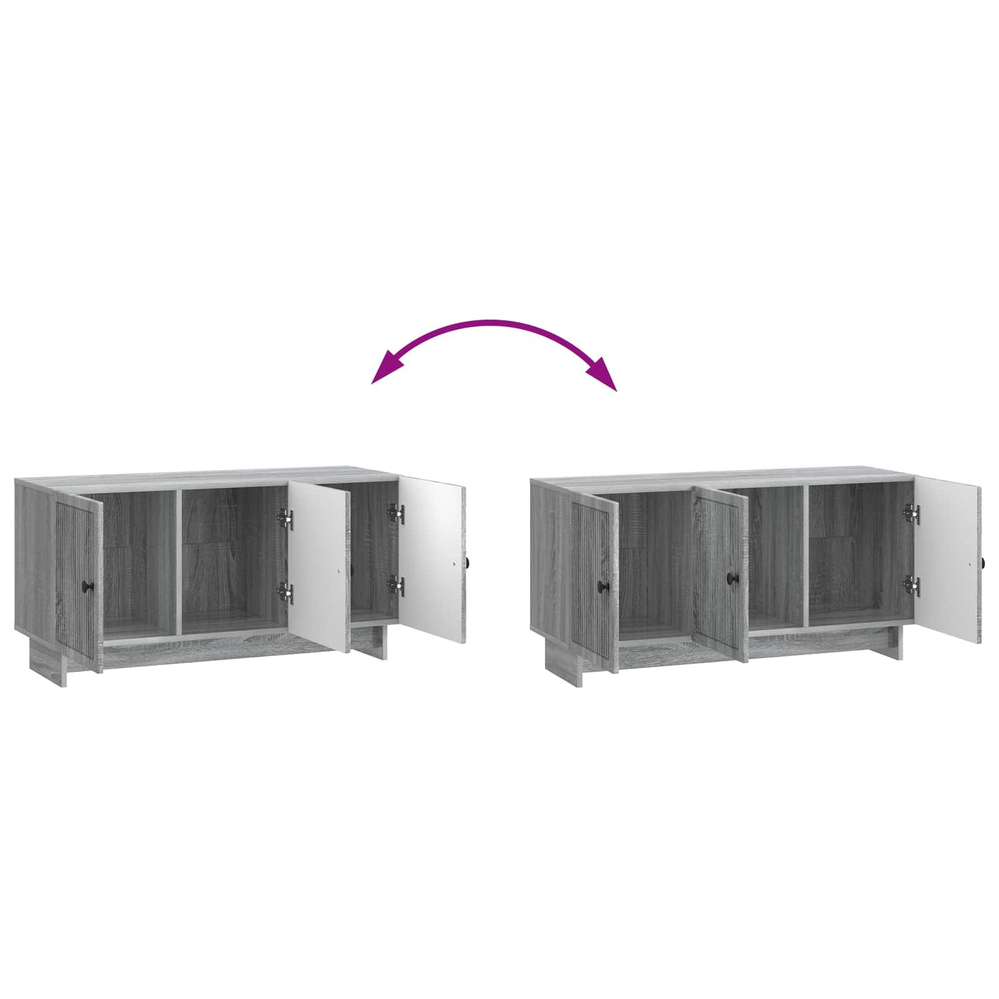 TV Cabinet Grey Sonoma 99 x 34.5 x 50 cm Engineered Wood
