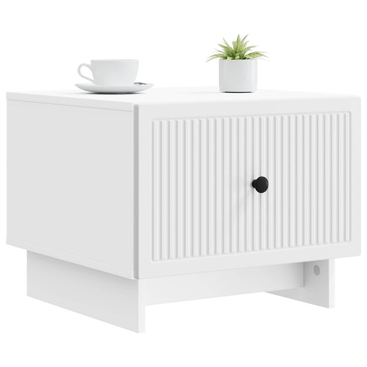 Coffee Table with Drawer White 49 x 50 x 40 cm Engineered Wood Coffee Table with Drawer White 49 x 50 x 40 cm Engineered Wood