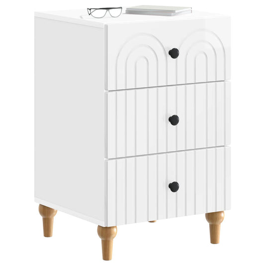 Bedside Cabinet with Drawer High Gloss White 43x 41 x 66.5 cm Bedside Cabinet with Drawer High Gloss White 43x 41 x 66.5 cm