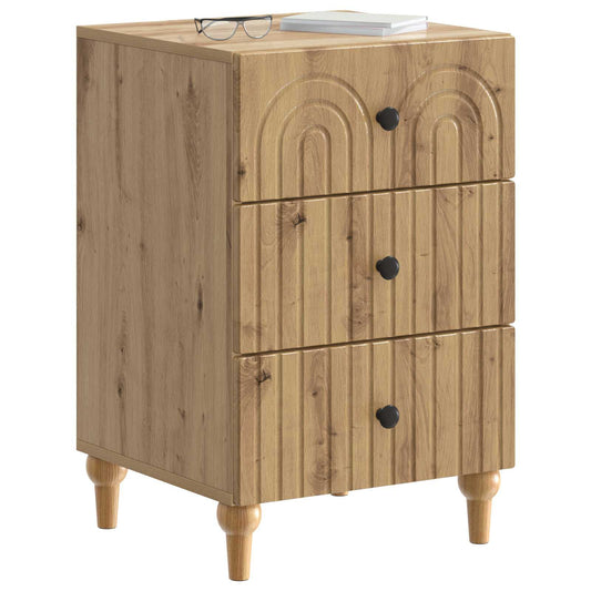 Bedside Cabinet Artisan Oak 43x 41 x 66.5 cm Engineered Wood Bedside Cabinet Artisan Oak 43x 41 x 66.5 cm Engineered Wood