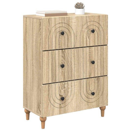 Drawer Cabinet Sonoma Oak 66 x 34.5 x 90 cm Engineered Wood Drawer Cabinet Sonoma Oak 66 x 34.5 x 90 cm Engineered Wood