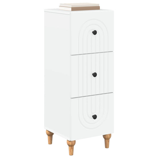 Drawer Cabinet White 33 x 34.5 x 90 cm Engineered Wood Drawer Cabinet White 33 x 34.5 x 90 cm Engineered Wood