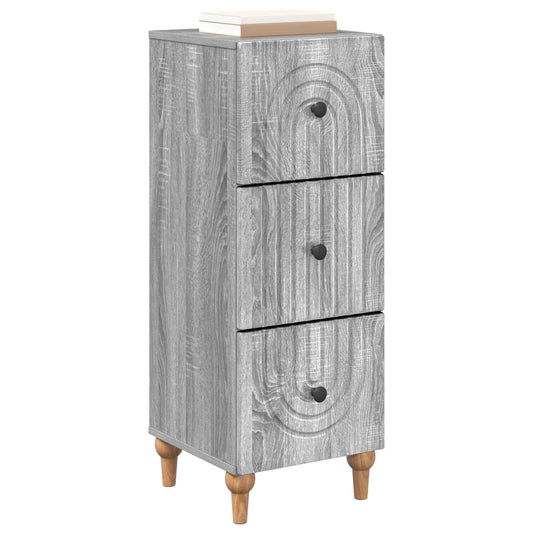 Drawer Cabinet Grey Sonoma 33 x 34.5 x 90 cm Engineered Wood Drawer Cabinet Grey Sonoma 33 x 34.5 x 90 cm Engineered Wood