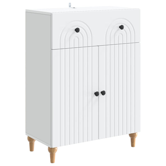 Sideboard White 66 x 34.5 x 90 cm Engineered Wood Sideboard White 66 x 34.5 x 90 cm Engineered Wood