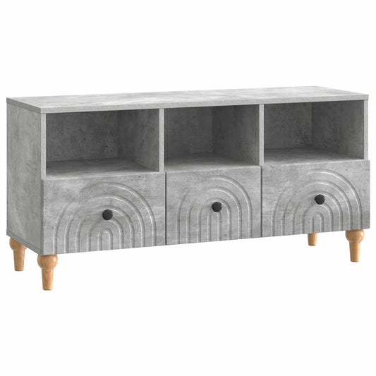 TV Cabinet Concrete Grey 102 x 34.5 x 50 cm Engineered Wood TV Cabinet Concrete Grey 102 x 34.5 x 50 cm Engineered Wood