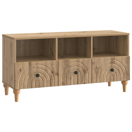 TV Cabinet Artisan Oak 102 x 34.5 x 50 cm Engineered Wood TV Cabinet Artisan Oak 102 x 34.5 x 50 cm Engineered Wood