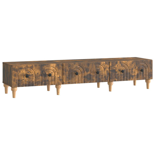 TV Cabinet Smoked Oak 147 x 34.5 x 30 cm Engineered Wood TV Cabinet Smoked Oak 147 x 34.5 x 30 cm Engineered Wood