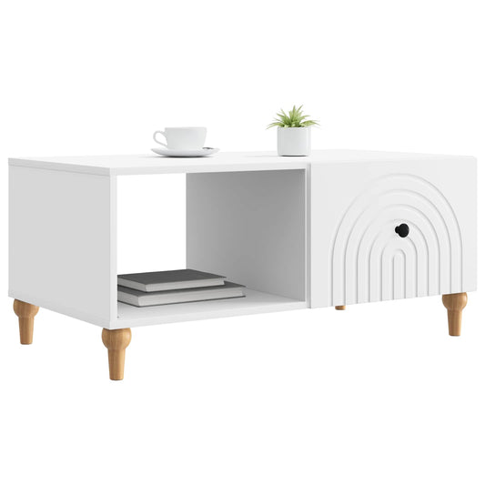 Coffee Table White 90 x 50 x 40 cm Engineered Wood Coffee Table White 90 x 50 x 40 cm Engineered Wood