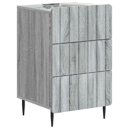 Bedside Cabinet Grey Sonoma 43x 41 x 68 cm Engineered Wood Bedside Cabinet Grey Sonoma 43x 41 x 68 cm Engineered Wood