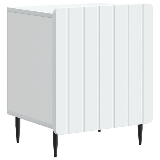 Bedside Cabinet White 43 x 34.5 x 52 cm Engineered Wood Bedside Cabinet White 43 x 34.5 x 52 cm Engineered Wood