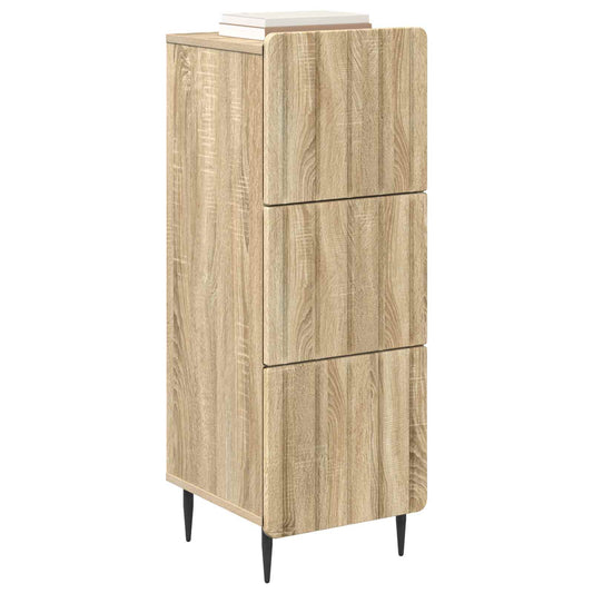 Drawer Cabinet Sonoma Oak 33 x 34.5 x 92 cm Engineered Wood Drawer Cabinet Sonoma Oak 33 x 34.5 x 92 cm Engineered Wood