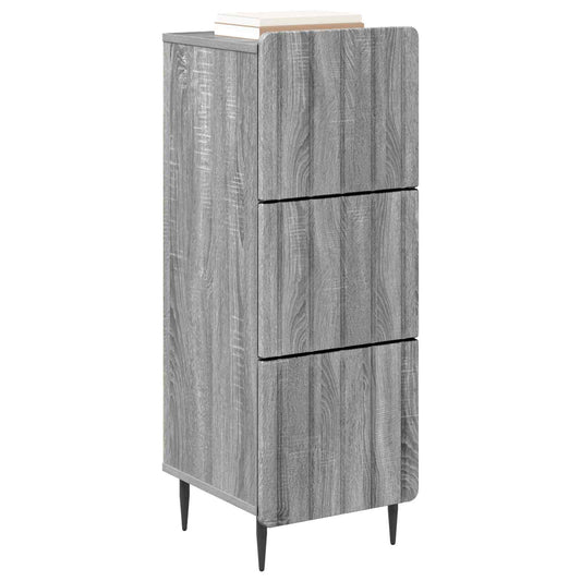 Drawer Cabinet Grey Sonoma 33 x 34.5 x 92 cm Engineered Wood Drawer Cabinet Grey Sonoma 33 x 34.5 x 92 cm Engineered Wood