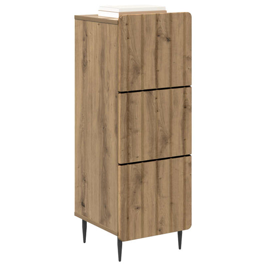 Drawer Cabinet Artisan Oak 33 x 34.5 x 92 cm Engineered Wood Drawer Cabinet Artisan Oak 33 x 34.5 x 92 cm Engineered Wood