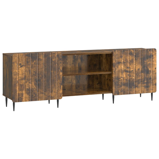 TV Cabinet Smoked Oak 150 x 31 x 52 cm Engineered Wood TV Cabinet Smoked Oak 150 x 31 x 52 cm Engineered Wood