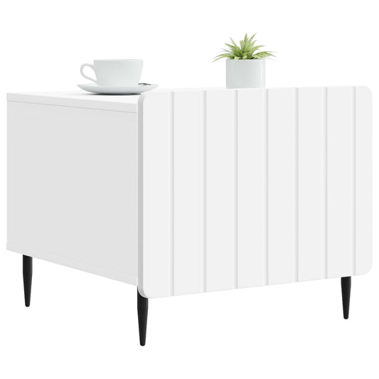 Coffee Table with Drawer White 49 x 50 x 42 cm Engineered Wood Coffee Table with Drawer White 49 x 50 x 42 cm Engineered Wood