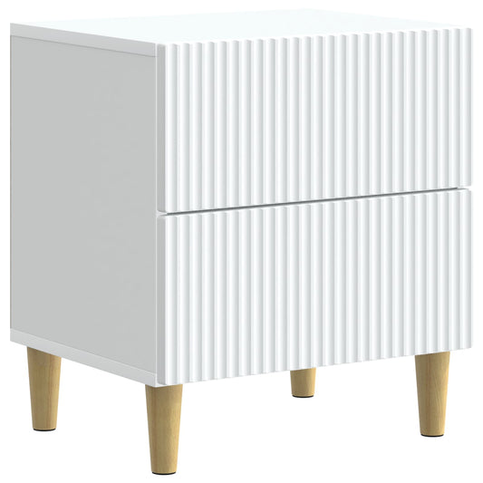 Bedside Cabinet White 43 x 34.5 x 48 cm Engineered Wood Bedside Cabinet White 43 x 34.5 x 48 cm Engineered Wood