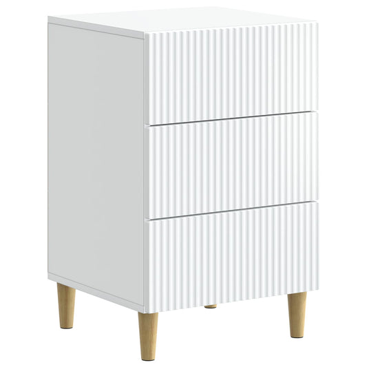 Bedside Cabinet White 43 x 41 x 66.5 cm Engineered Wood Bedside Cabinet White 43 x 41 x 66.5 cm Engineered Wood