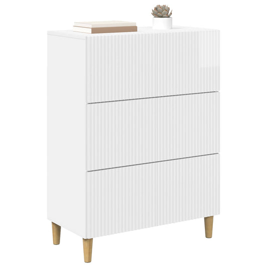 Drawer Cabinet High Gloss White 66 x 34.5 x 90 cm Drawer Cabinet High Gloss White 66 x 34.5 x 90 cm