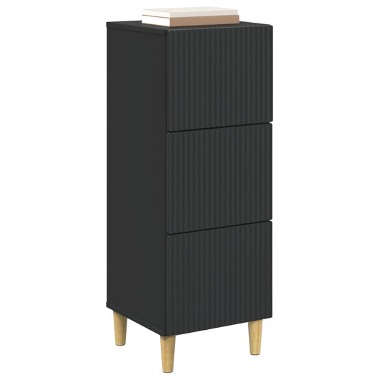 Drawer Cabinet Black 33 x 34.5 x 90 cm Engineered Wood Drawer Cabinet Black 33 x 34.5 x 90 cm Engineered Wood
