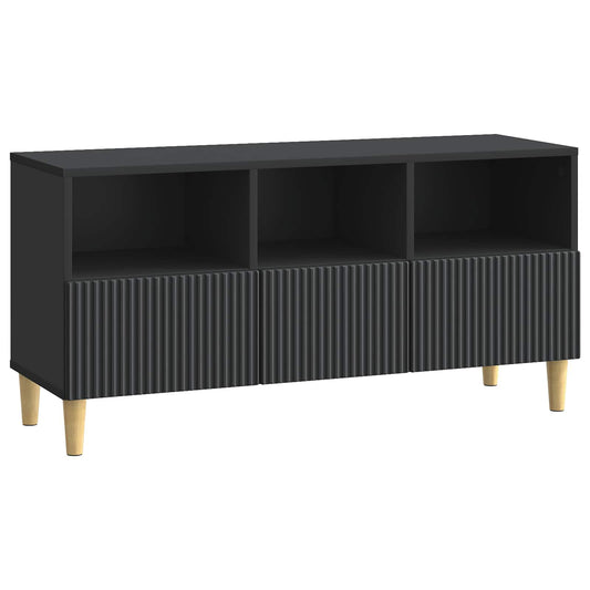 TV Cabinet with Drawer Black 102 x 34.5 x 50 cm Engineered Wood TV Cabinet with Drawer Black 102 x 34.5 x 50 cm Engineered Wood