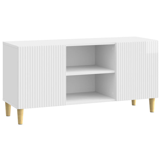 TV Cabinet High Gloss White 102 x 34.5 x 50 cm Engineered Wood TV Cabinet High Gloss White 102 x 34.5 x 50 cm Engineered Wood